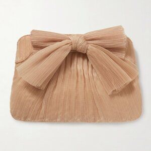 Blush Loeffler Randal Bridal Rayne Bow Clutch With Tags - Weddings, Bridal, Pink